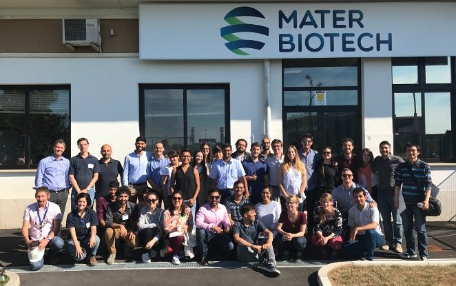 30 students from Delft University of Technology visiting the industrial plant of MATER-BIOTECH 